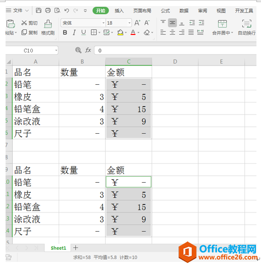 WPS excel表格如何将数字转换为横杠显示