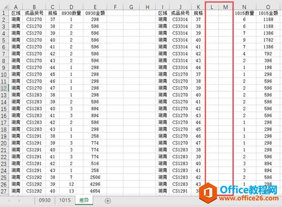 excel 如何利用数据透视表查找数据差异实现技巧