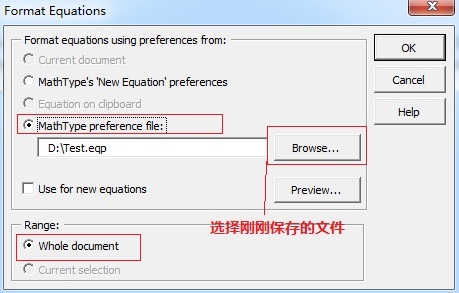 MathType Format Equation