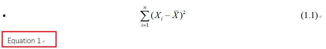 MathType公式后的equation