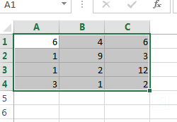 Excel中对没有标题行的数据排序