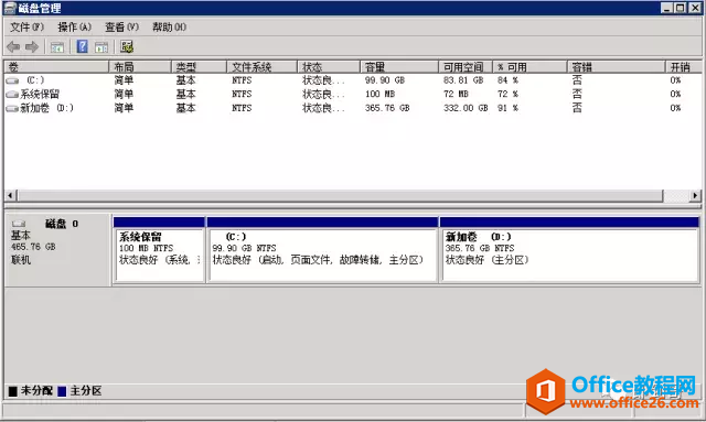 Server2008 C盘空间扩容，删除D盘，将D盘空间扩容给C盘