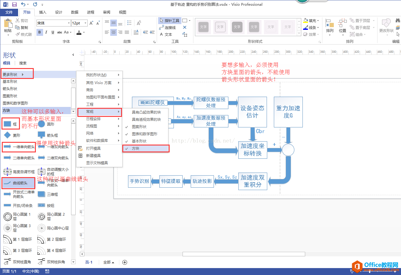 visio 框图多输入的实现教程