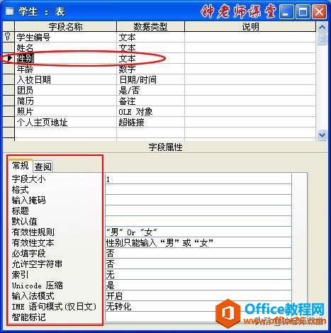 6、ACCESS表的字段属性设置（一）（ACCESS图解操作系列）