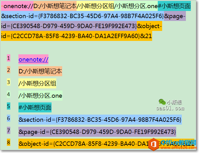 OneNote链接_OneNote内部链接地址的8个子元素解析2