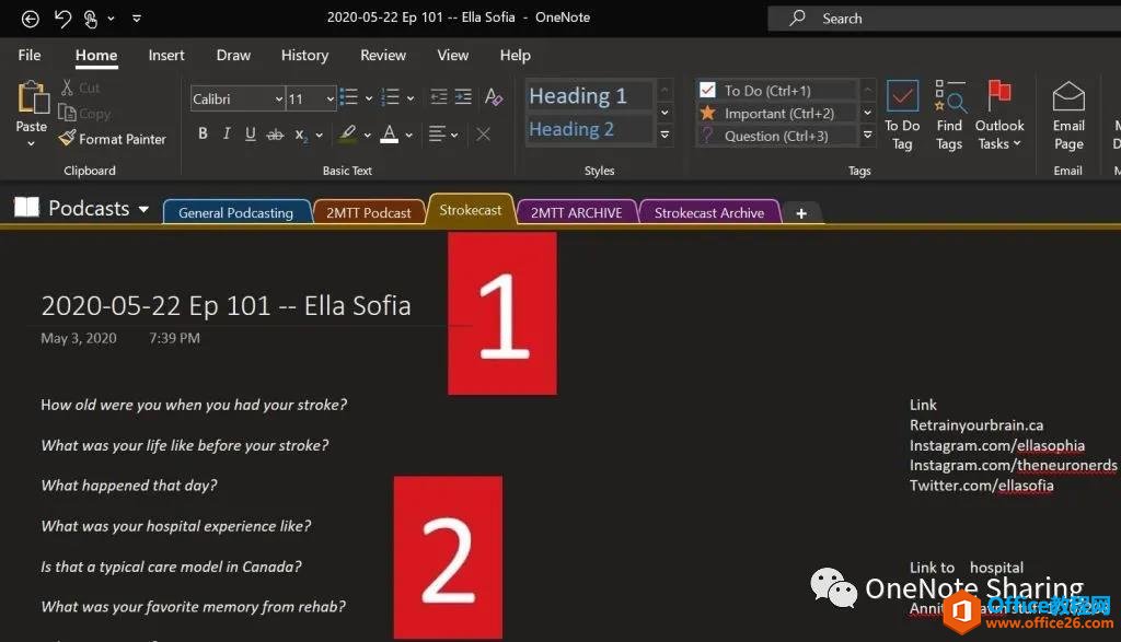 如何使用 Onenote 制作播客剧集