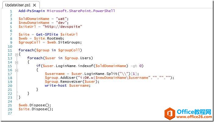 <b>SharePoint 如何使用 PowerShell 更新用户</b>