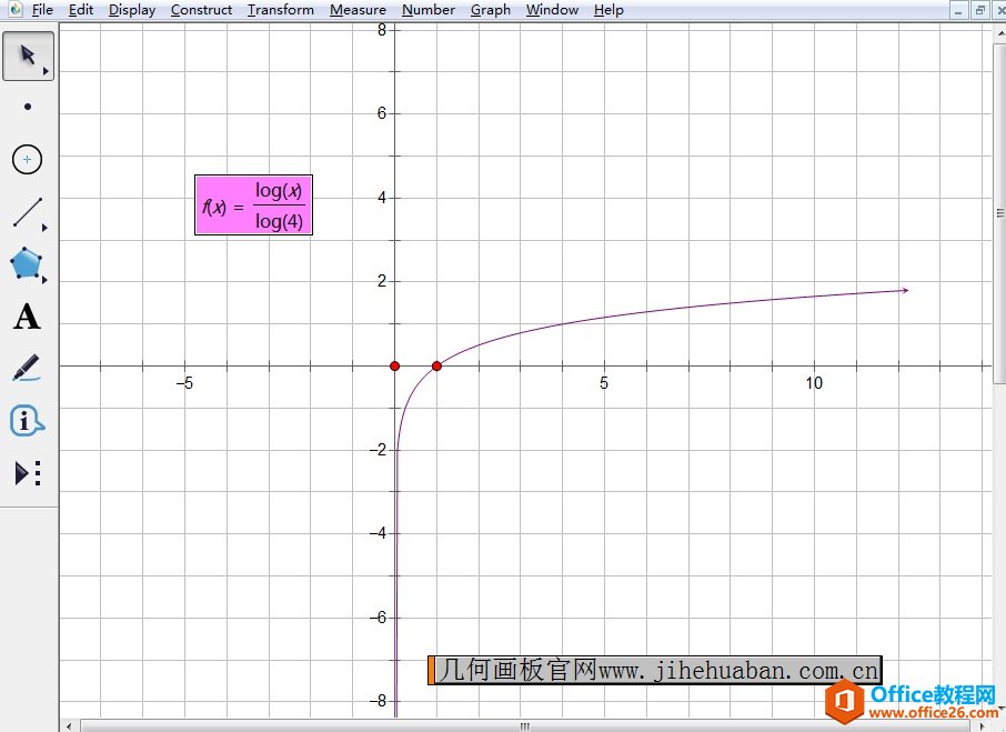 <b>如何利用几何画板绘制对数函数图像</b>