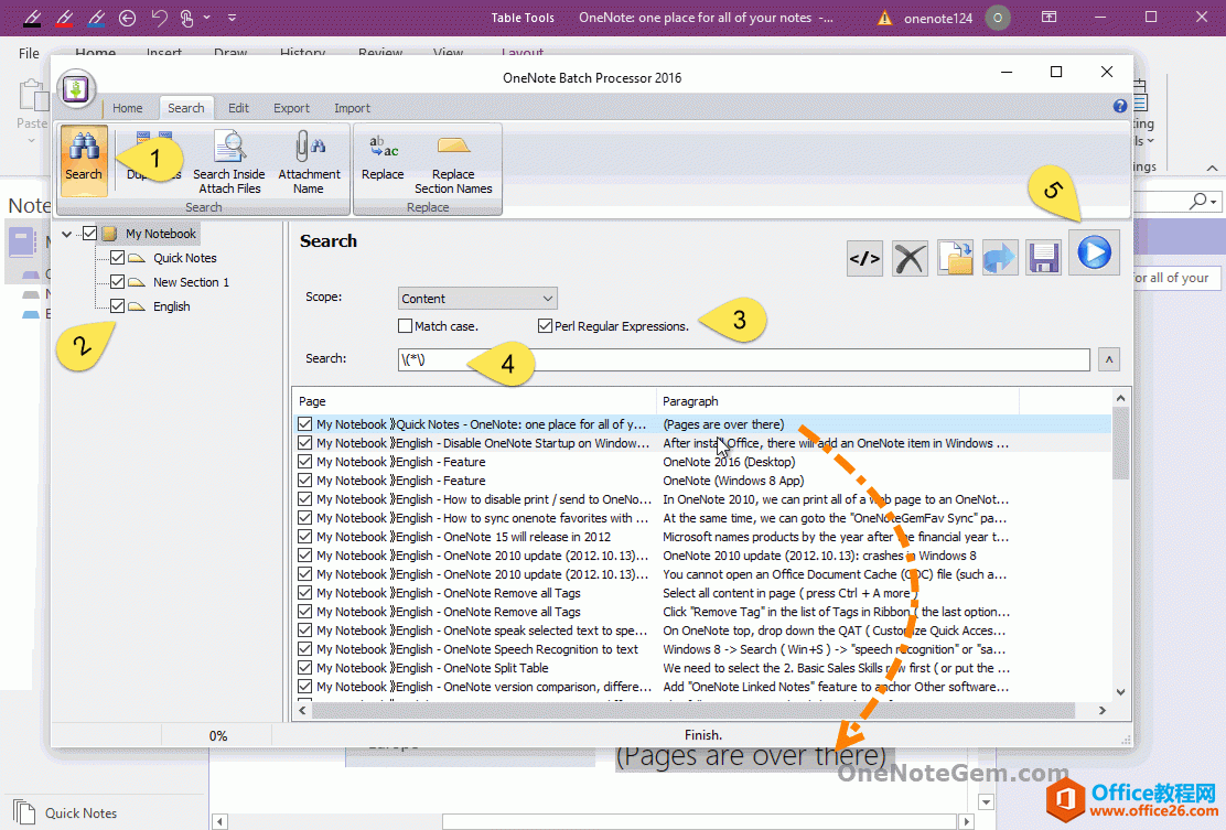 数字笔记珍宝插件 Gem 给 OneNote 提供的多种搜索功能比较