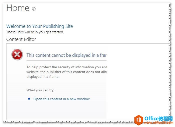 <b>SharePoint Iframe 报错“此内容不能显示在一个框架中”</b>