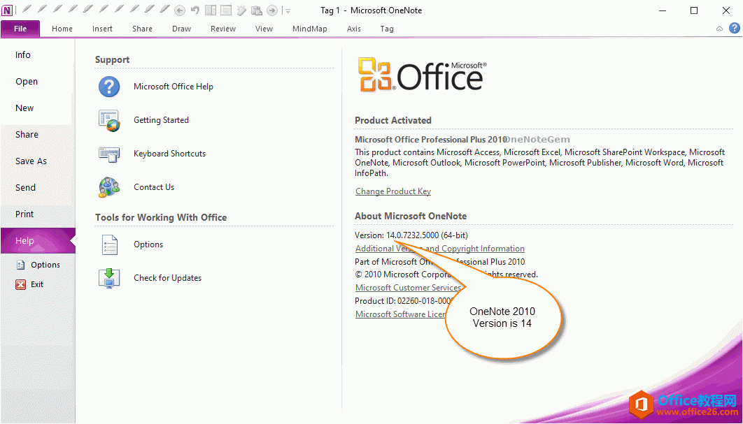 <b>如何识别 OneNote 2016？OneNote 2016 微软 Microsoft Office (MSO) 版本号是 16.0</b>