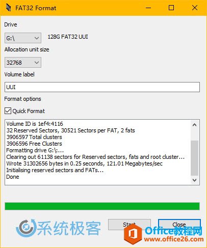 如何在Windows中使用FAT32格式化大于32GB的U盘