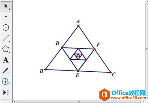 利用迭代构造中点三角形