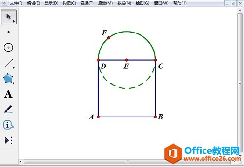 构造圆弧CD 