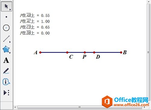 <b>几何画板 不在路径上的点的值如何度量</b>