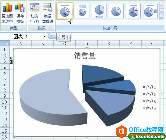 使用excel图表生成市场份额饼图