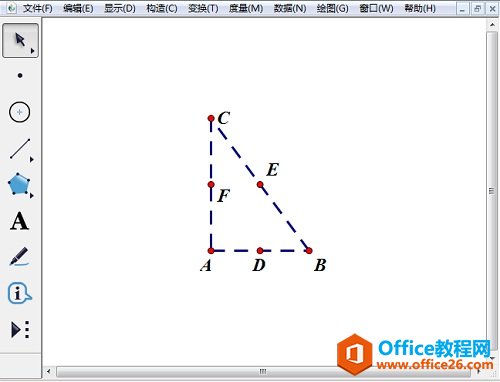 构造直角三角形ABC并取三边中点