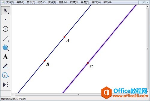 构造过点C与AB平行的直线