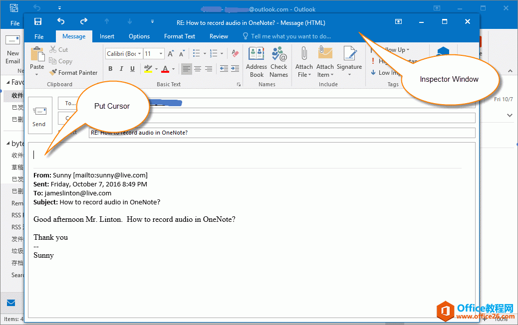 <b>如何使用 OneNote 作为 Outlook 的自动图文集？</b>