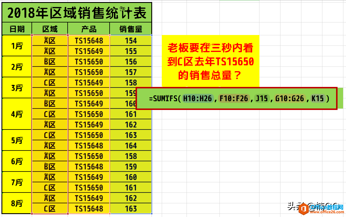 WPS表格——多条件求和公式