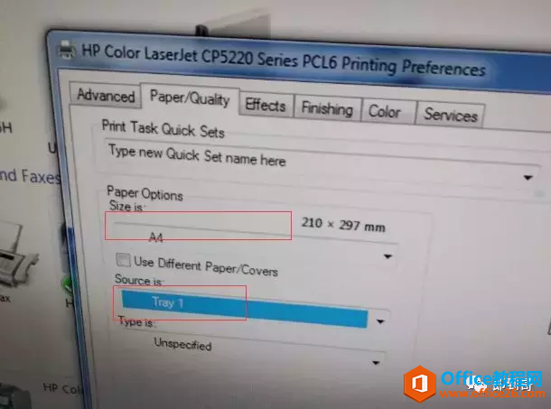 HP color CP5225打印机，打印完文件后，需要到打印上按ok键