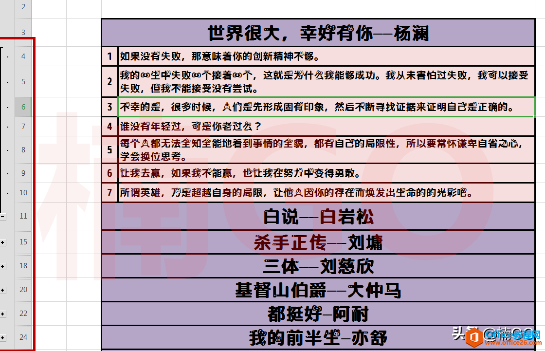 Excel小技巧——内容分组（呈目录式，可展开、缩小的呦）