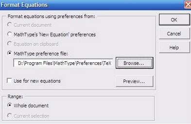 format equation