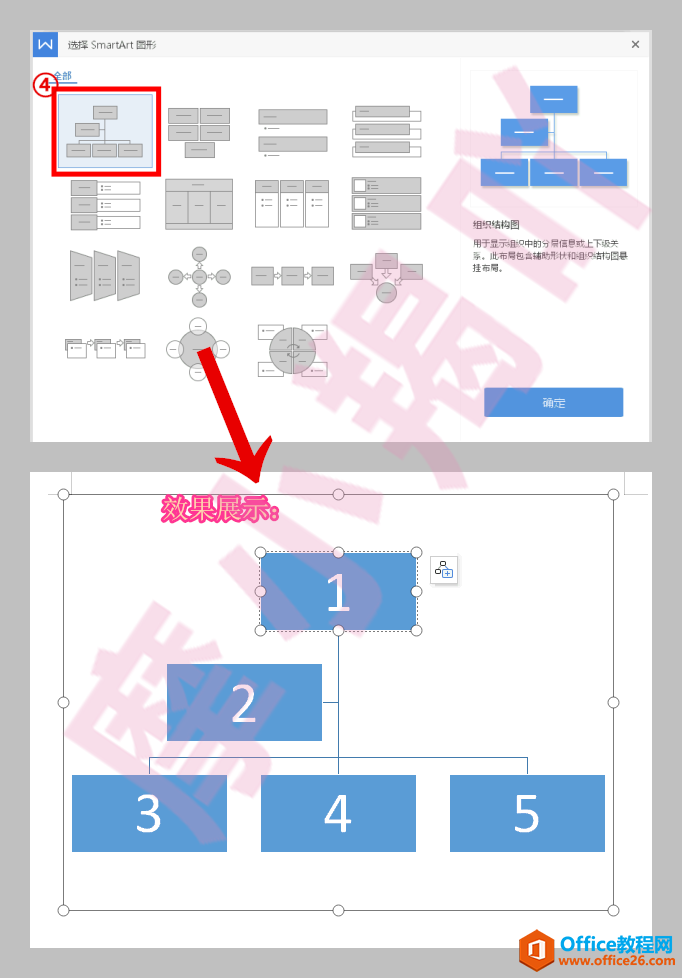 如何使用word快速制作组织架构图