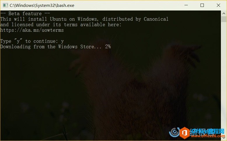 Bash on ubuntu on Windows