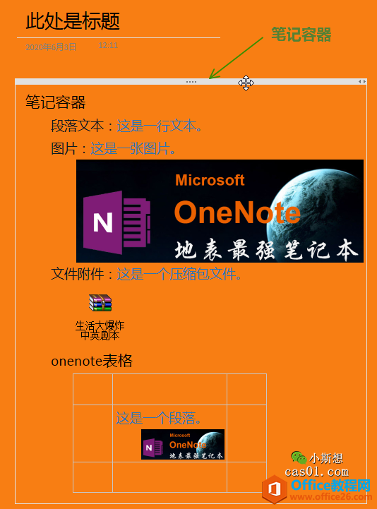 onenote层级结构详解④：笔记本页面、笔记容器 onenote 第2张