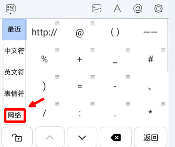 手机输入法中自带常用的网络符号