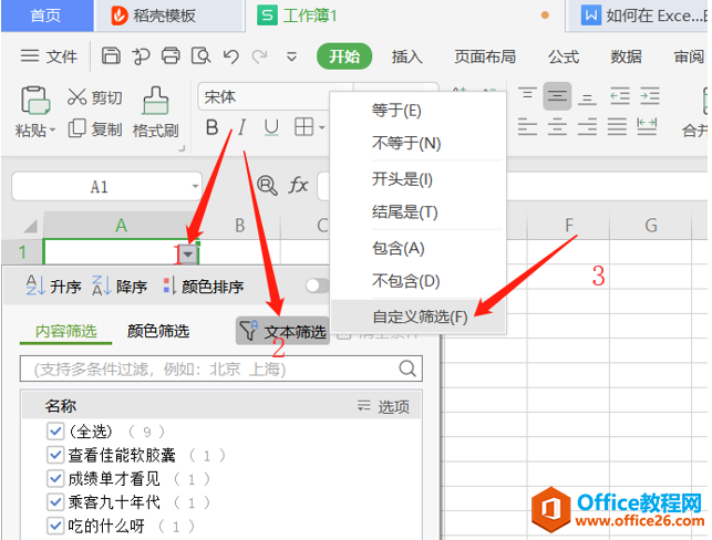 表格技巧—如何在Excel 中同时筛选多个关键词