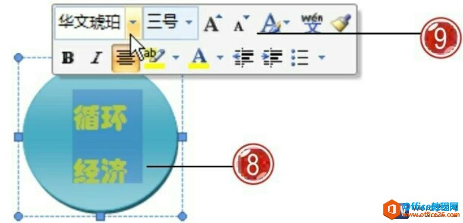 设置自选图形中文字的样式