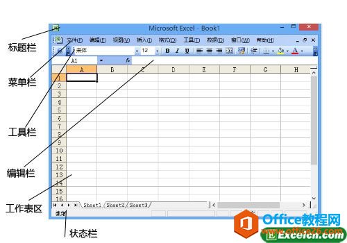 Excel2003的工作界面