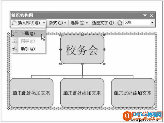 ppt2003学校机构设置组织结构图