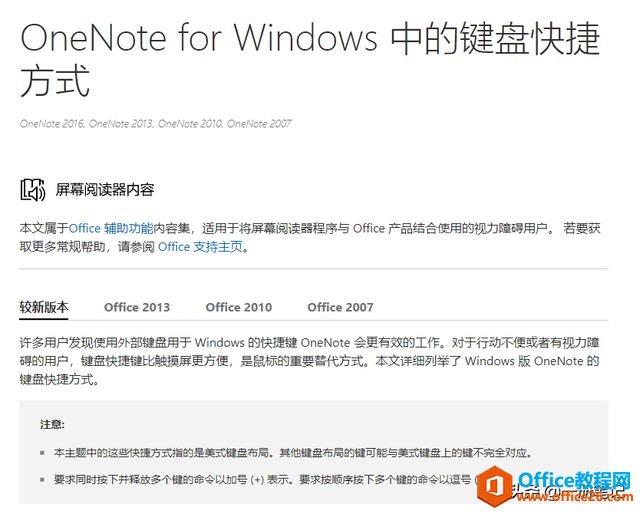 学做一名合格的键盘侠，全面解读OneNote常用快捷键