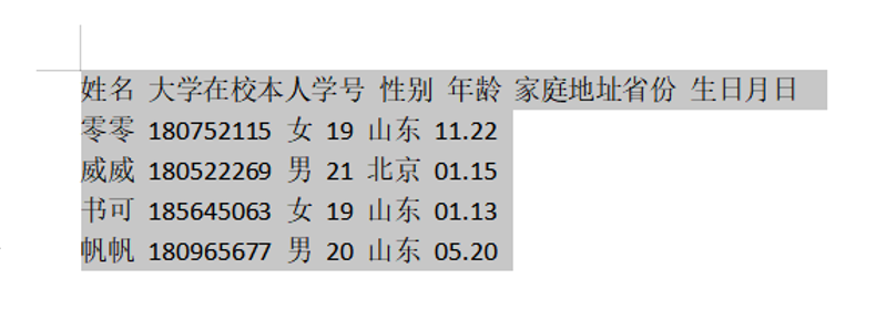 文字技巧—如何将Word文档内容转换成Excel表格