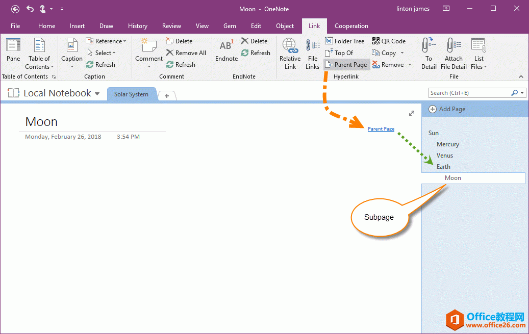 在 3 级页面创建 2 级页面的链接