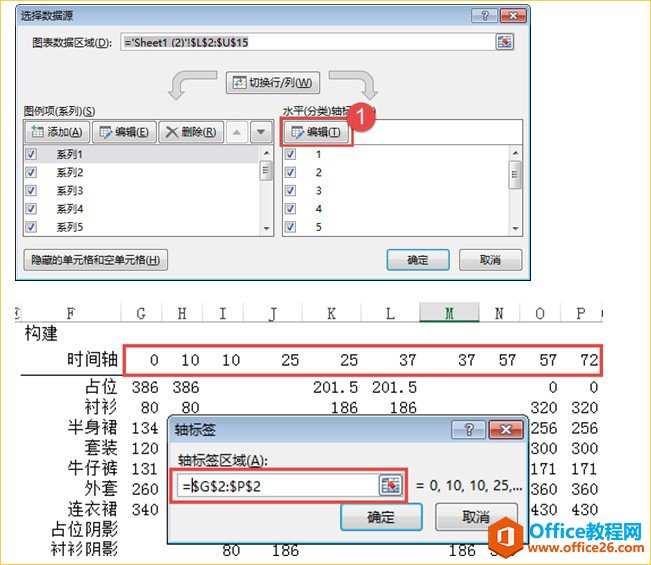 轴标签区域