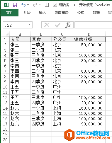 Excel 中使用数据透视表
