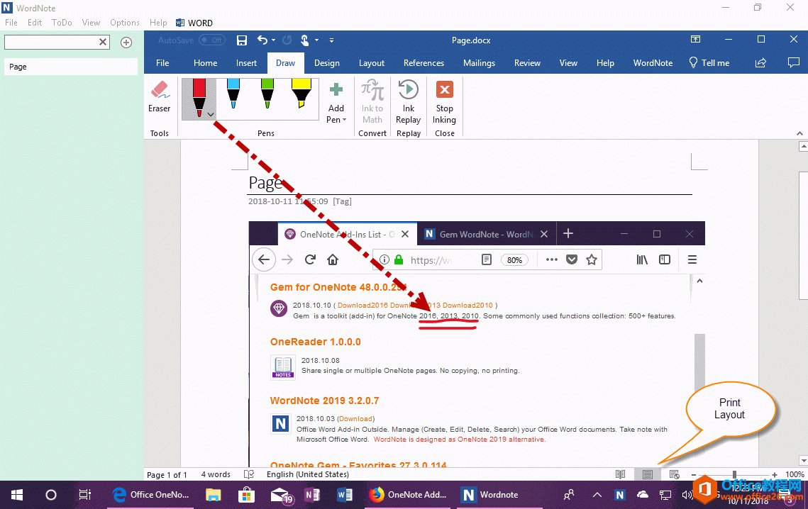 WordNote 类似以替代 Office OneNote 2019