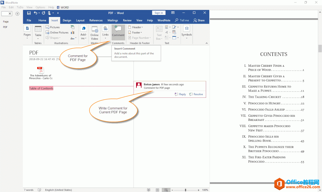 使用 Word 的批注来给 PDF 进行批注 