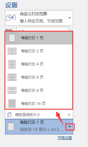 选择合适的打印版式选项