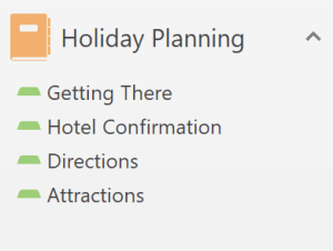 Holiday Planning in OneNote