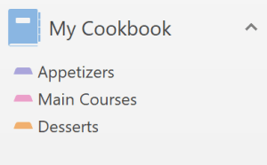 Cookbook in OneNote