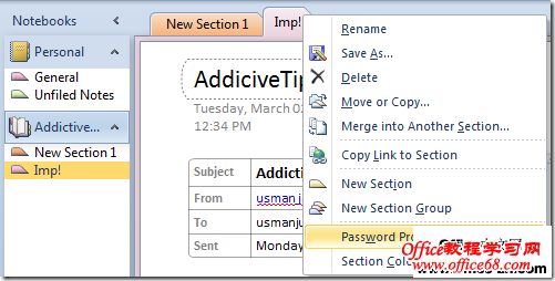 OneNote 2010密码保护 基础教程21