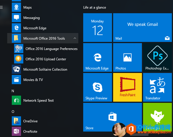 MapsMessagingMicrosoft EdgeMicrosoft Office 2016 ToolsOffice 2016 Language PreferencesOffice 2016 Upload CenterMicrosoft Solitaire CollectionMovies & TVNetwork Speed TestOneDriveOneNoteLife at a glanceMondayWe speak Gmail12Mailicrosoft Edgekype PreviewPhotosFresh PaintPhotoshop Ex...Translator 