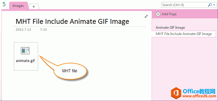 转换 GIF 为 MHT 并保存到 OneNote