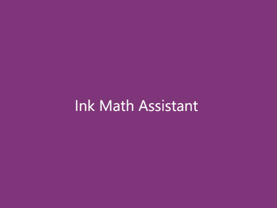 Ink Math Assistant 