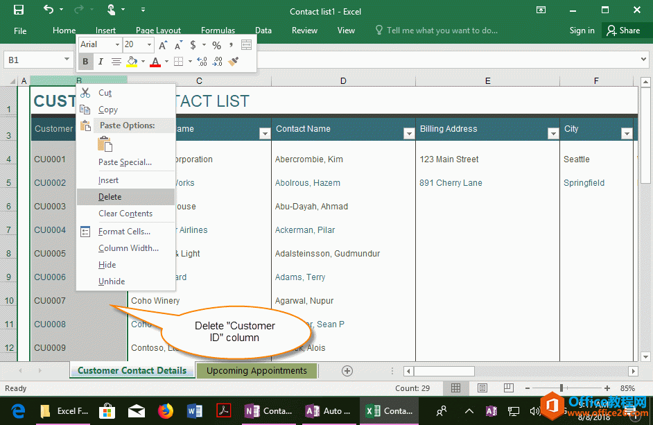 编辑 Excel 文件，内容自动同步出现在 OneNote 页面里